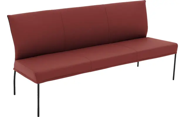 Goossens eetkamerbank funk rood leer - 8227457-04