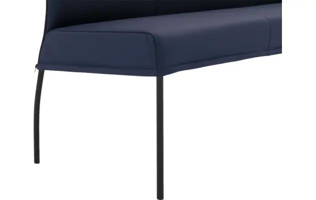 Goossens eetkamerbank funk blauw leer - 8227458-05