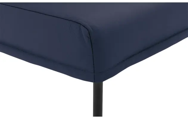 Goossens eetkamerbank funk blauw leer - 8227458-06