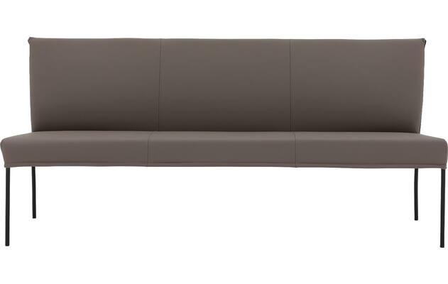 Goossens eetkamerbank funk grijs leer - 8227459-03