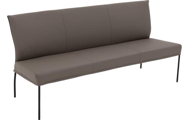 Goossens eetkamerbank funk grijs leer - 8227459-04