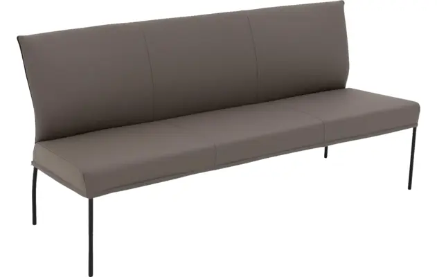 Goossens eetkamerbank funk grijs leer - 8227459-04