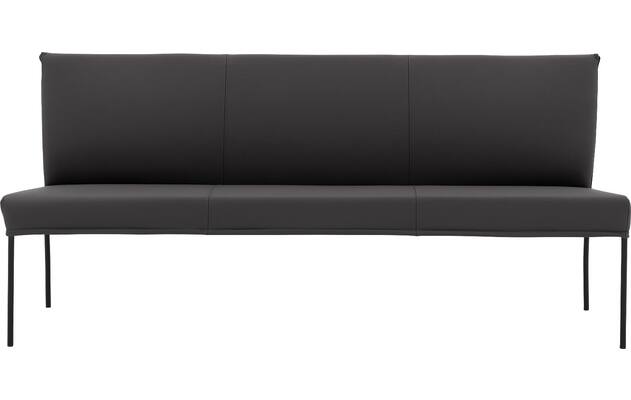 Goossens eetkamerbank funk grijs leer - 8227461-03