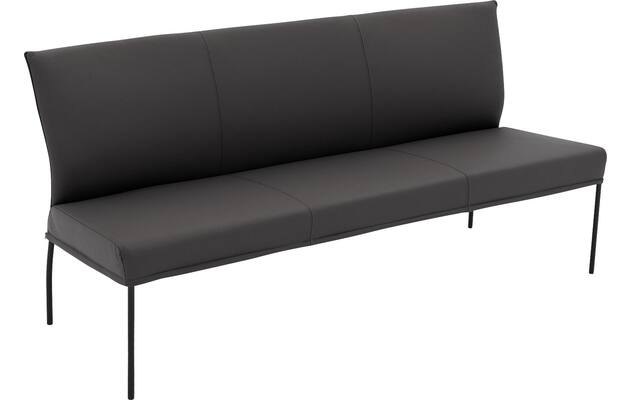 Goossens eetkamerbank funk grijs leer - 8227461-04