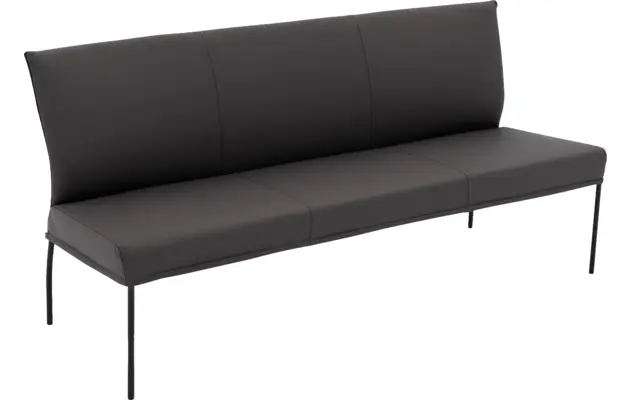 Goossens eetkamerbank funk grijs leer - 8227461-04