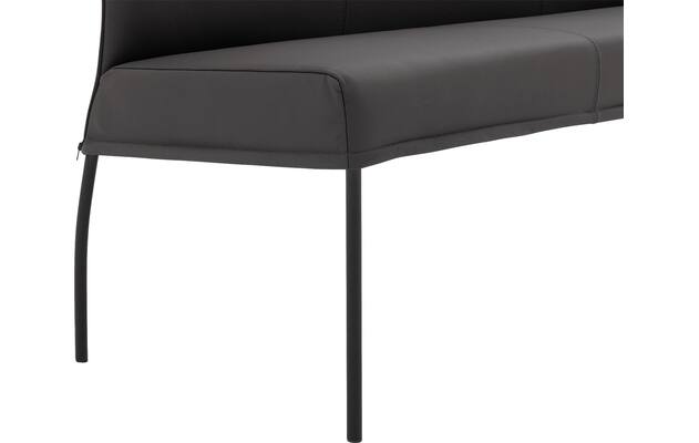 Goossens eetkamerbank funk grijs leer - 8227461-05