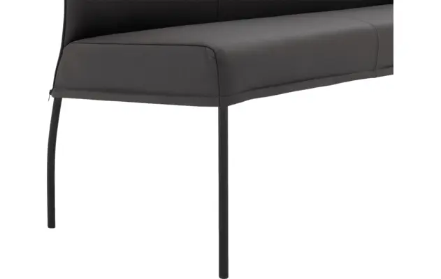 Goossens eetkamerbank funk grijs leer - 8227461-05