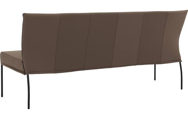 Goossens eetkamerbank funk bruin leer - 8227465-02