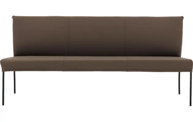 Goossens eetkamerbank funk bruin leer - 8227465-03