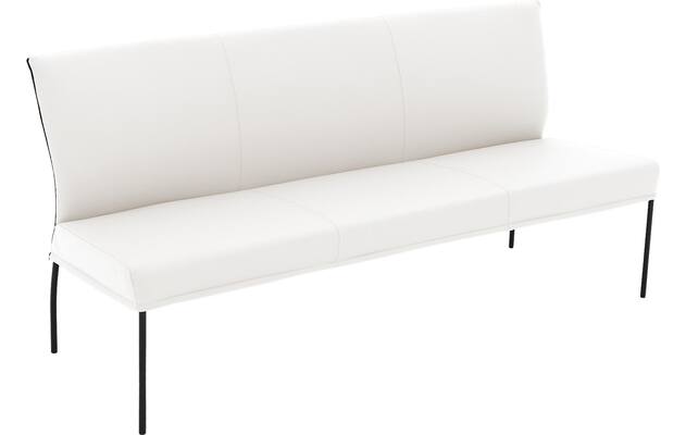 Goossens eetkamerbank funk wit leer - 8227466-04