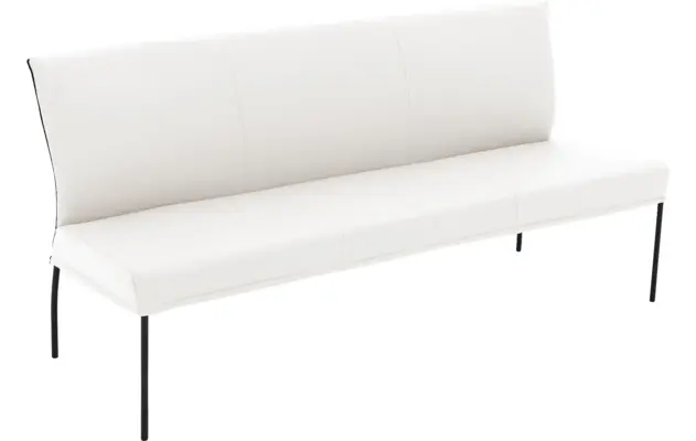 Goossens eetkamerbank funk wit leer - 8227466-04