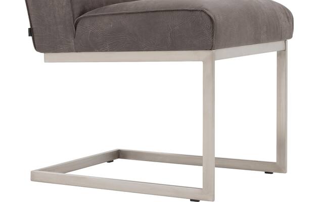 Goossens excellent eetkamerstoel tom grijs leer - 8227604-05