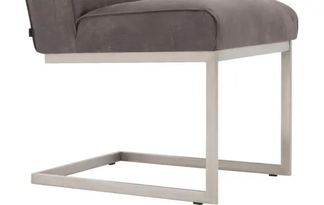 Goossens excellent eetkamerstoel tom grijs leer - 8227604-05
