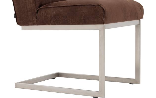 Goossens excellent eetkamerstoel tom bruin leer - 8227607-05