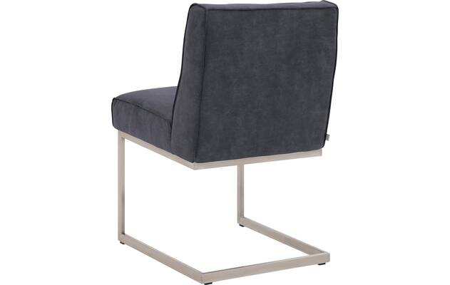 Goossens excellent eetkamerstoel tom blauw micro leer - 8227619-02