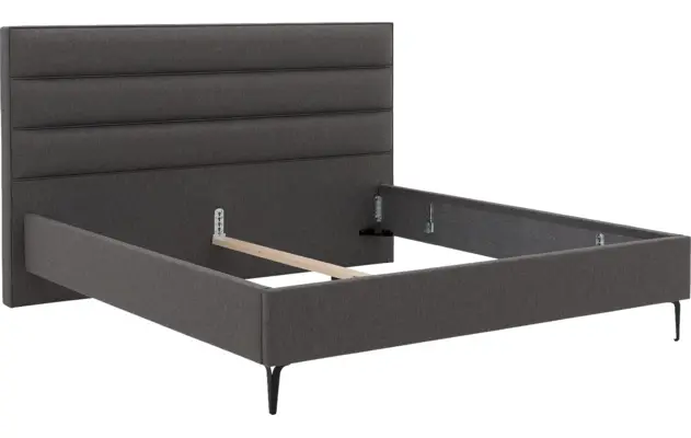 Goossens bedframe elite grijs stof - 8227955-06