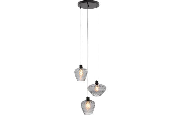 Goossens hanglamp dijon zwart metaal - 8228440-02