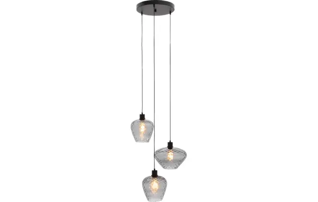 Goossens hanglamp dijon zwart metaal - 8228440-02