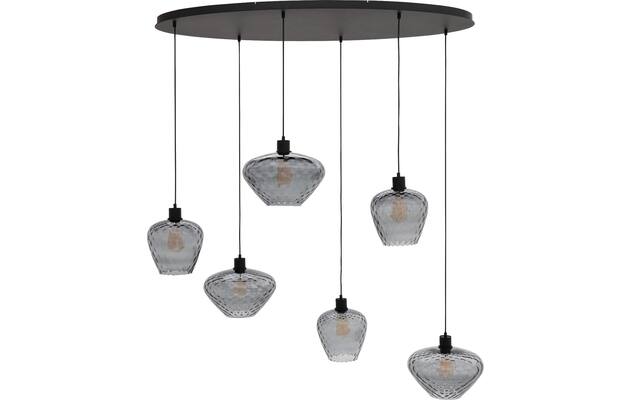 Goossens hanglamp dijon zwart metaal - 8228441-03