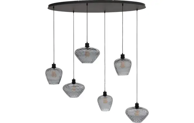 Goossens hanglamp dijon zwart metaal - 8228441-03