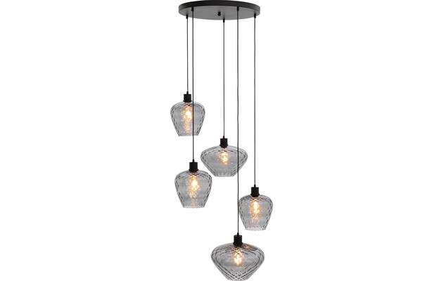 Goossens hanglamp dijon zwart metaal - 8228442-02