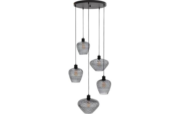 Goossens hanglamp dijon zwart metaal - 8228442-03