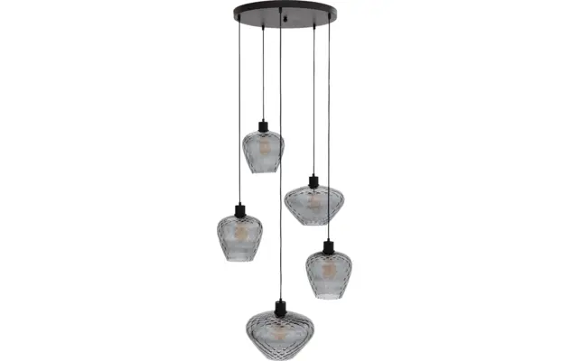 Goossens hanglamp dijon zwart metaal - 8228442-03