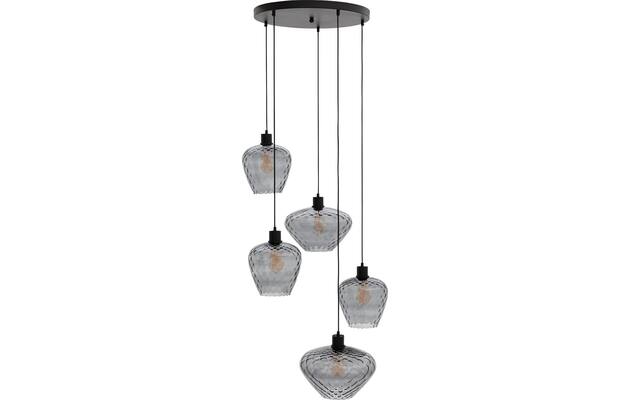 Goossens hanglamp dijon zwart metaal - 8228442-04
