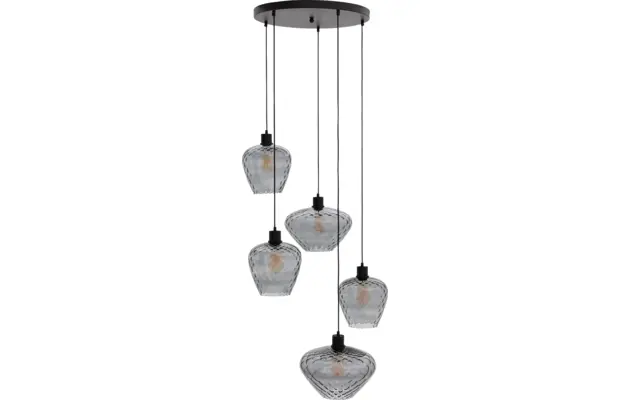 Goossens hanglamp dijon zwart metaal - 8228442-04
