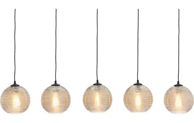Goossens hanglamp soleil zwart metaal - 8228444-05