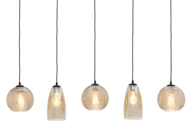 Goossens hanglamp soleil zwart metaal - 8228445-06