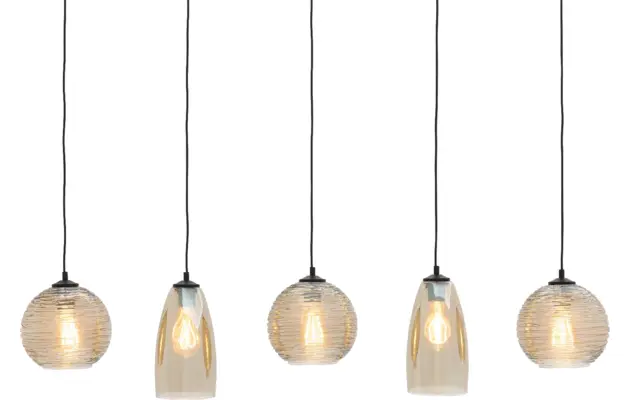 Goossens hanglamp soleil zwart metaal - 8228445-06