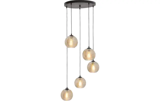 Goossens hanglamp soleil zwart metaal - 8228446-02