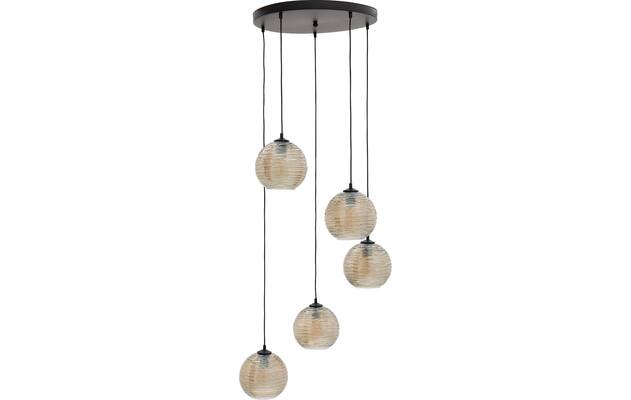 Goossens hanglamp soleil zwart metaal - 8228446-04