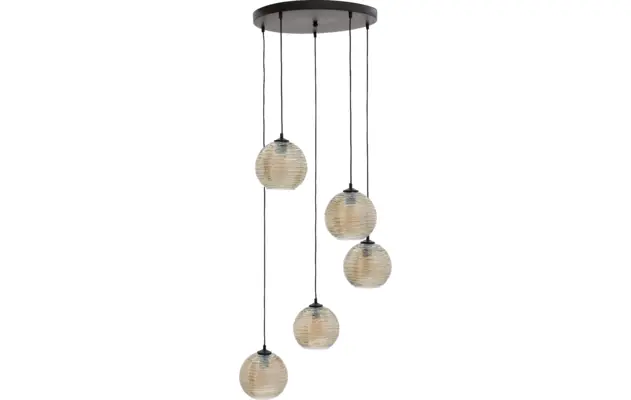 Goossens hanglamp soleil zwart metaal - 8228446-04
