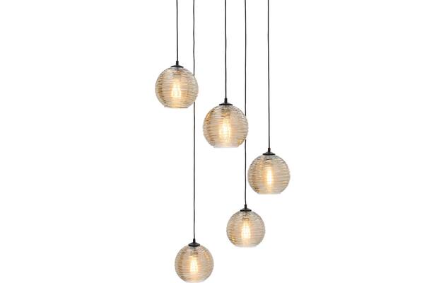Goossens hanglamp soleil zwart metaal - 8228446-06