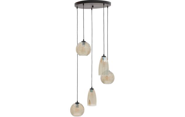 Goossens hanglamp soleil zwart metaal - 8228447-04