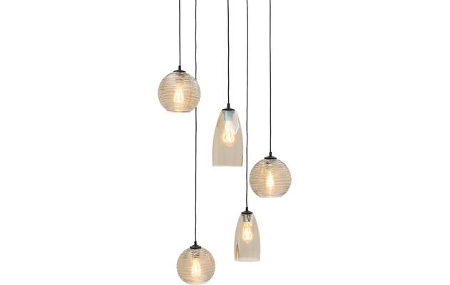 Goossens hanglamp soleil zwart metaal - 8228447-06