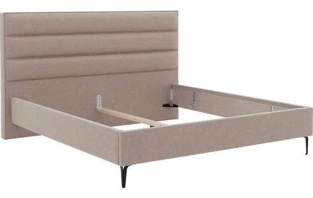 Goossens bedframe elite bruin stof - 8229401-06
