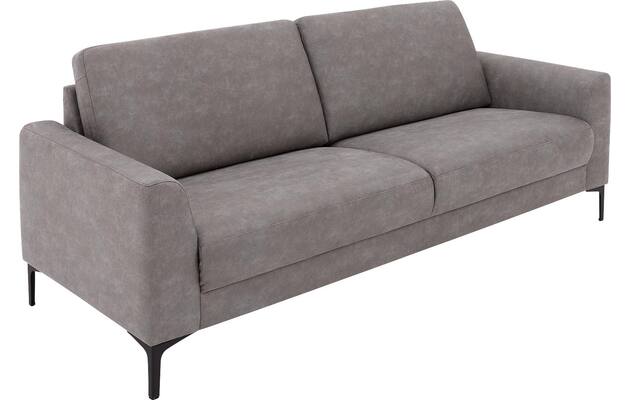 Goossens zitbank dallas grijs micro leer - 8229416-04