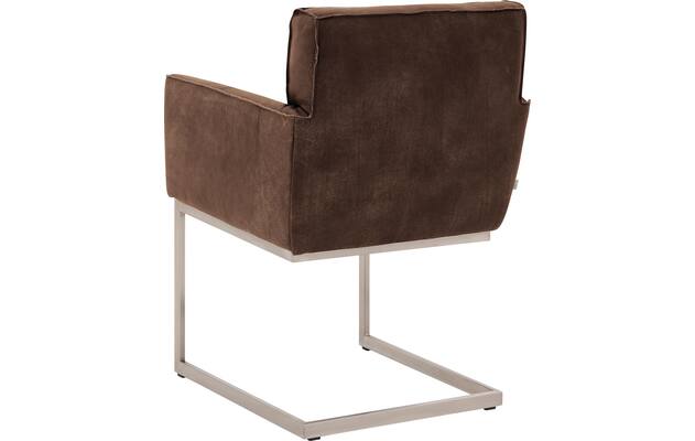 Goossens excellent eetkamerstoel tom bruin leer - 8229418-02