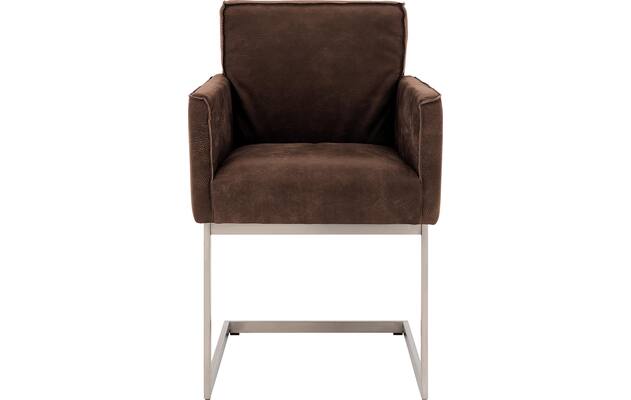 Goossens excellent eetkamerstoel tom bruin leer - 8229418-03