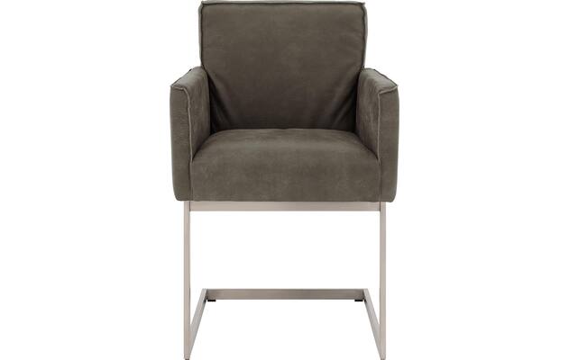 Goossens excellent eetkamerstoel tom grijs leer - 8229419-03