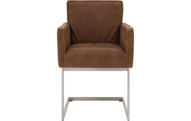 Goossens excellent eetkamerstoel tom bruin leer - 8229420-03