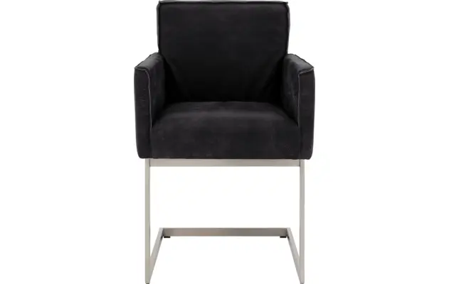Goossens excellent eetkamerstoel tom zwart leer - 8229426-03