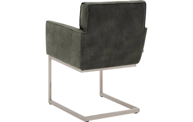 Goossens excellent eetkamerstoel tom groen leer - 8229427-02