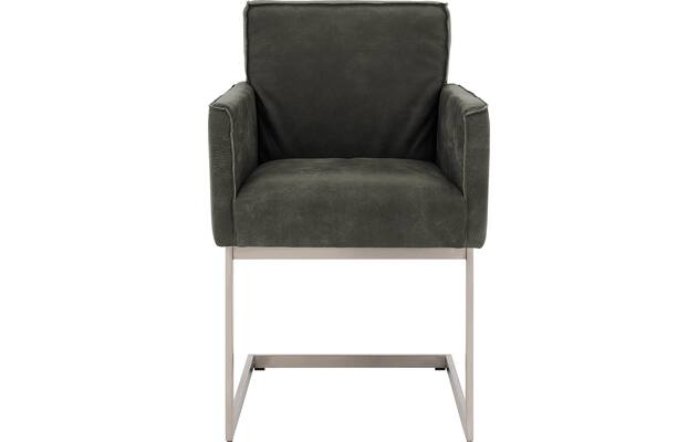 Goossens excellent eetkamerstoel tom groen leer - 8229427-03