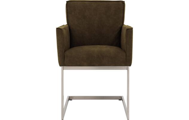 Goossens excellent eetkamerstoel tom groen micro leer - 8229428-03