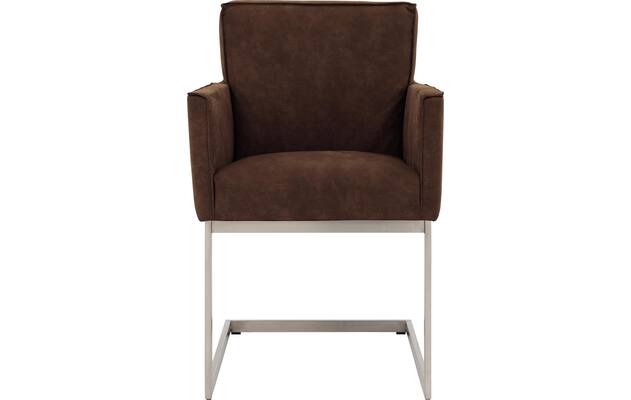 Goossens excellent eetkamerstoel tom bruin micro leer - 8229433-03