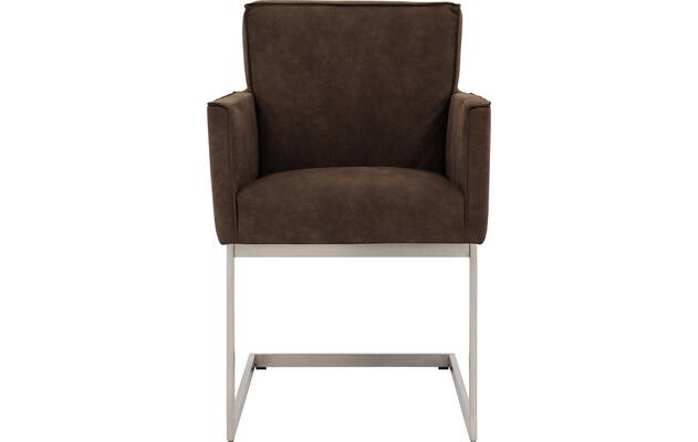 Goossens excellent eetkamerstoel tom bruin micro leer - 8229434-03